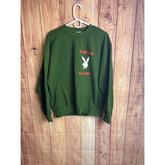 Playboy by PacSun Green Crewneck Sweatshirt - Size M - Picture 1 of 7